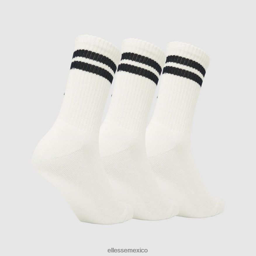 accesorios mx Ellesse elegante paquete de 3 calcetines tipo pulóver blanco 84X86H489