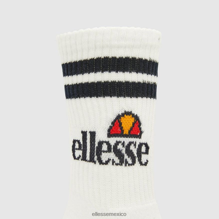 accesorios mx Ellesse elegante paquete de 3 calcetines tipo pulóver blanco 84X86H489