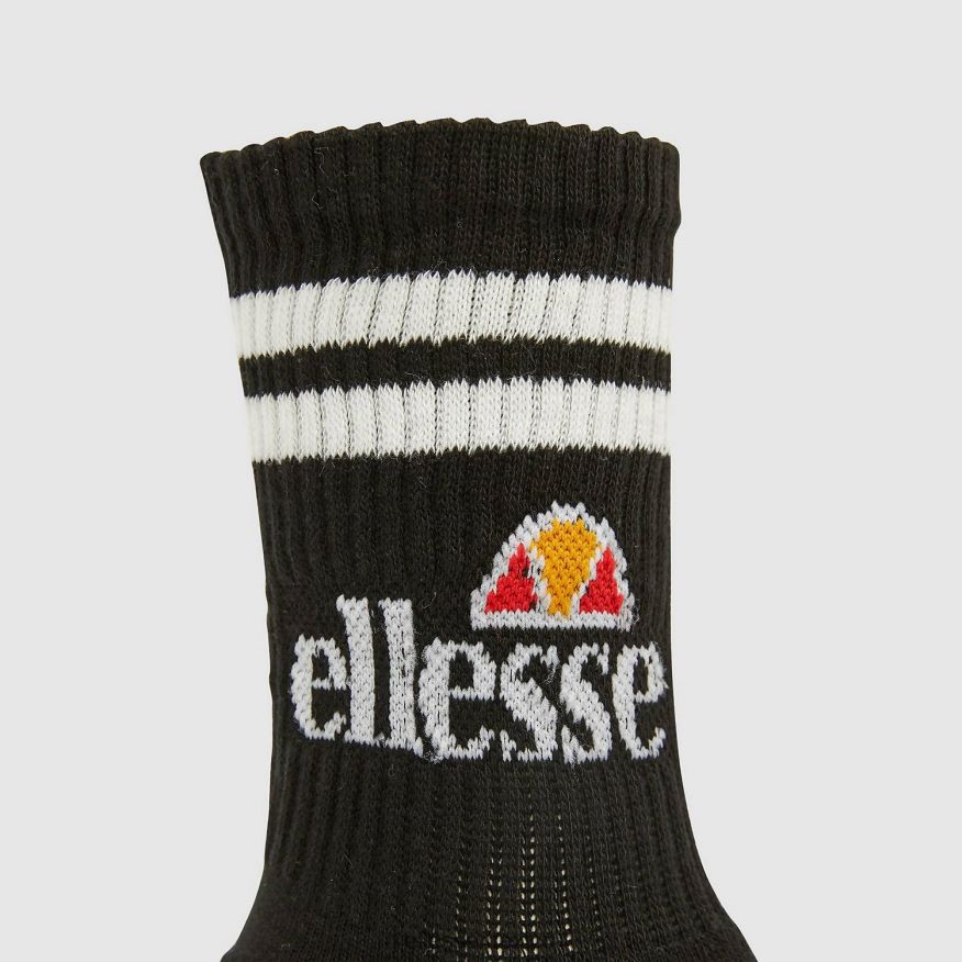 accesorios mx Ellesse elegante paquete de 3 calcetines tipo pulóver negro 84X86H488