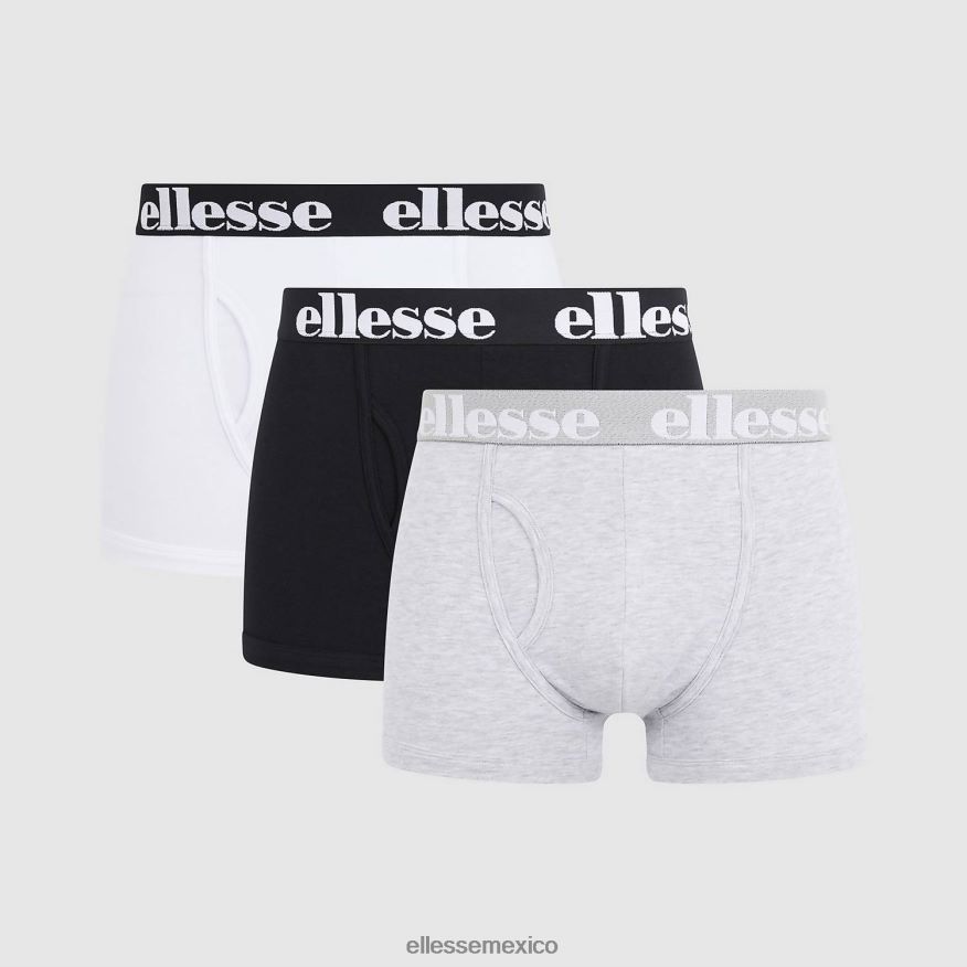 accesorios mx Ellesse hombres paquete de 3 calzoncillos hali negro/gris/blanco 84X86H493