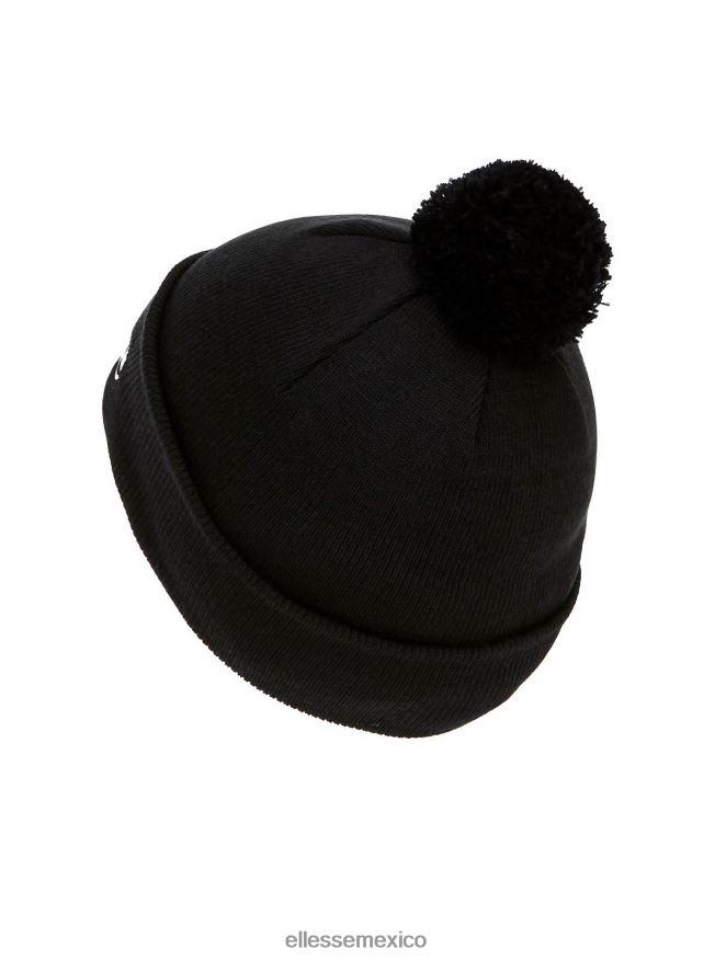 accesorios mx Ellesse elegante gorro velly con pompón negro morado oscuro 84X86H522