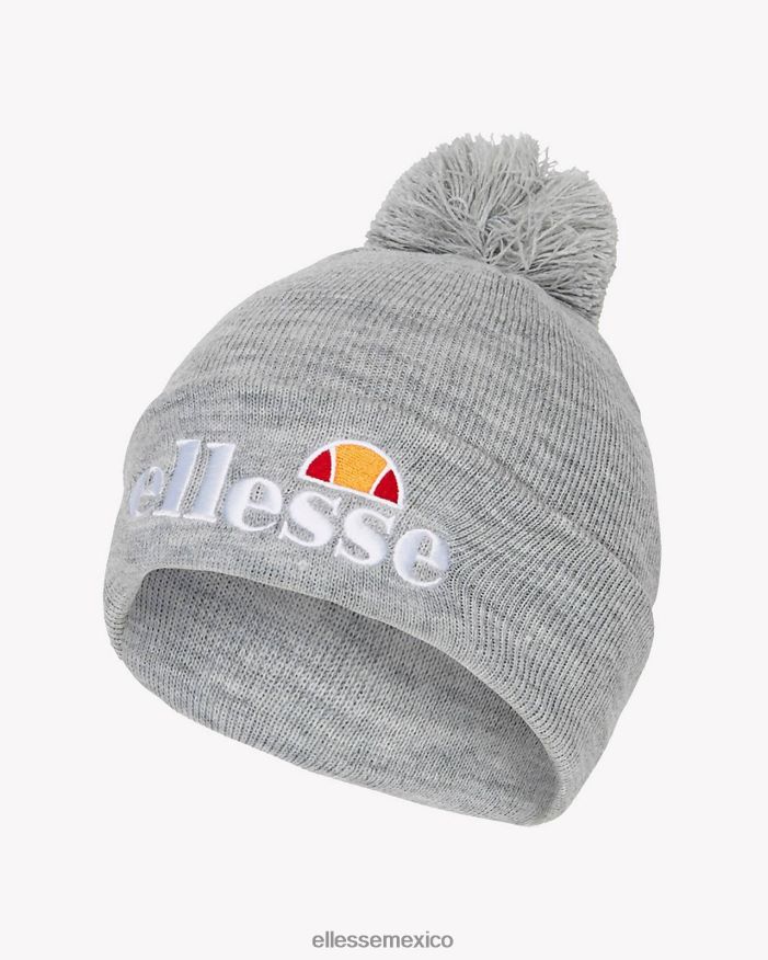 accesorios mx Ellesse elegante gorro velly con pompones gris 84X86H521