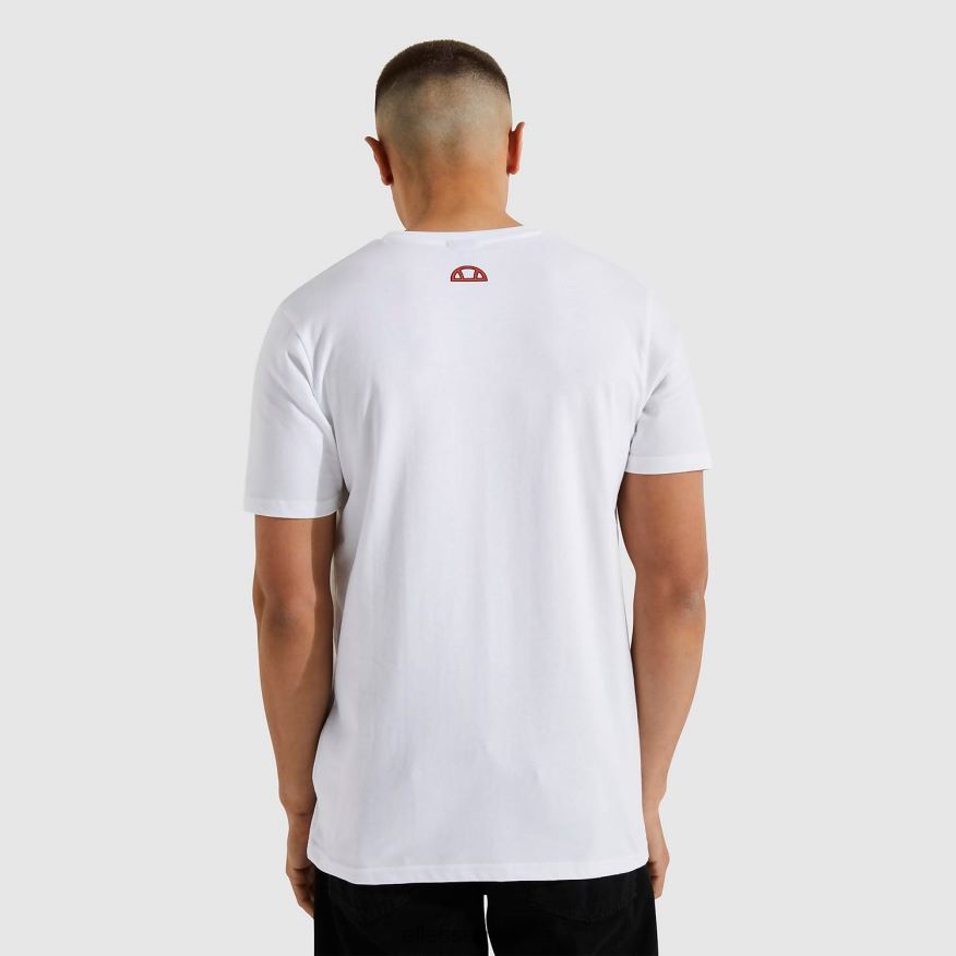 ropa mx Ellesse hombres camiseta cibernética inadaptados blanco 84X86H480