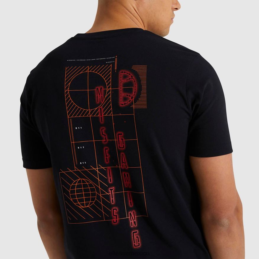 ropa mx Ellesse hombres camiseta de inadaptados menores negro 84X86H481