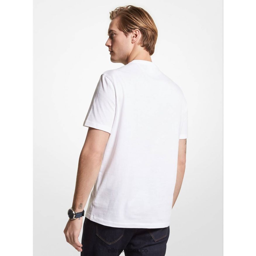 ropa mx Ellesse hombres camiseta mk de algodón a rayas logo 84X86H393
