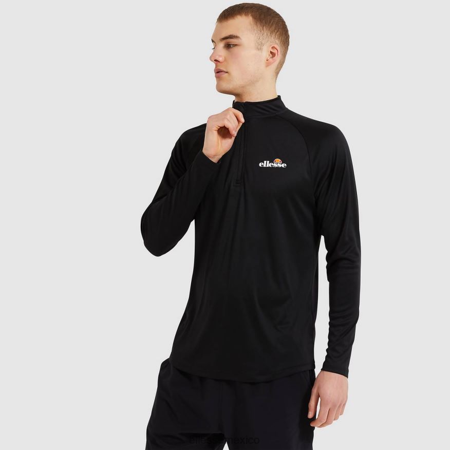 ropa mx Ellesse hombres bovaro 1/2 cremallera superior negro 84X86H330