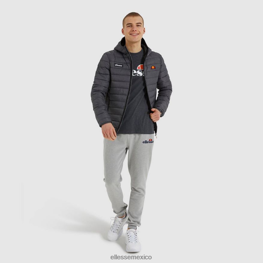 ropa mx Ellesse hombres chaqueta acolchada lombardía marga gris oscuro 84X86H287