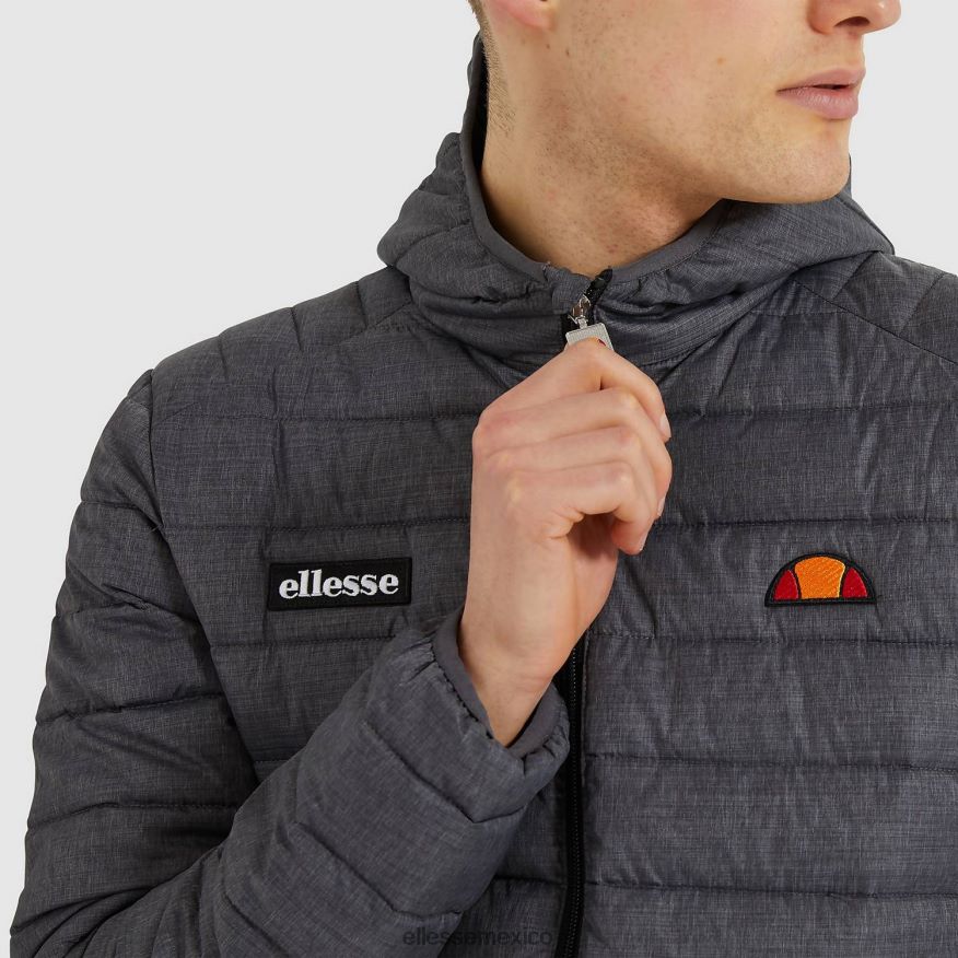 ropa mx Ellesse hombres chaqueta acolchada lombardía marga gris oscuro 84X86H287