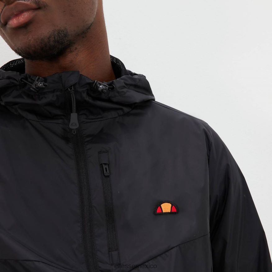 ropa mx Ellesse hombres chaqueta con cremallera completa fracción 2 negro 84X86H275