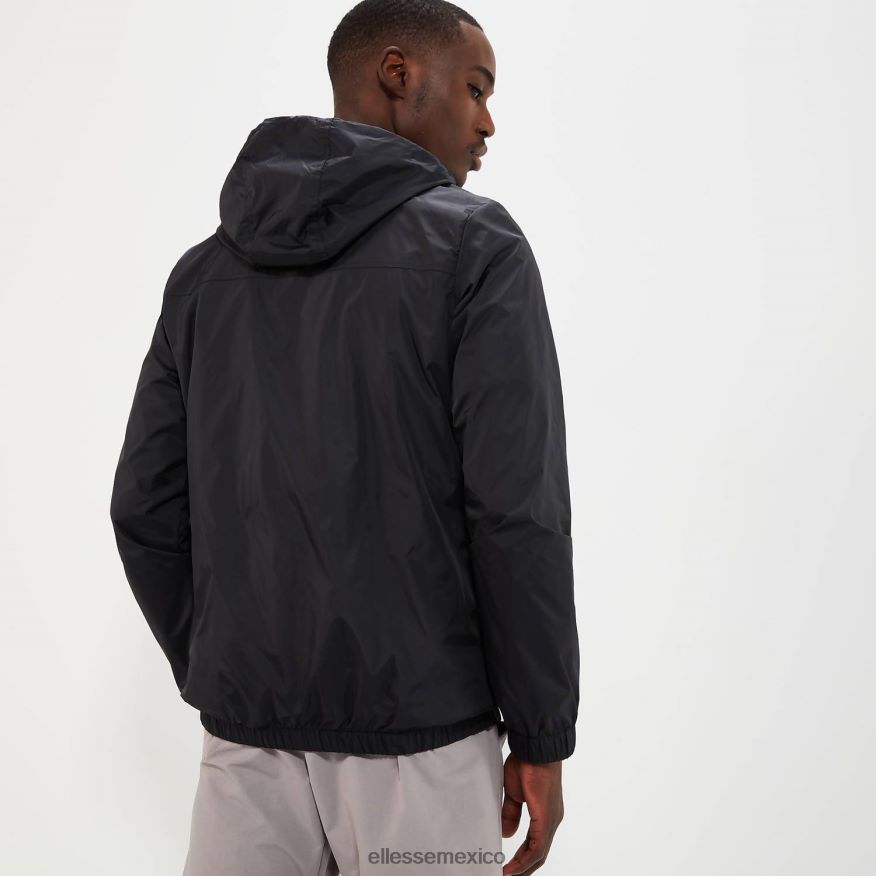 ropa mx Ellesse hombres chaqueta con cremallera completa fracción 2 negro 84X86H275