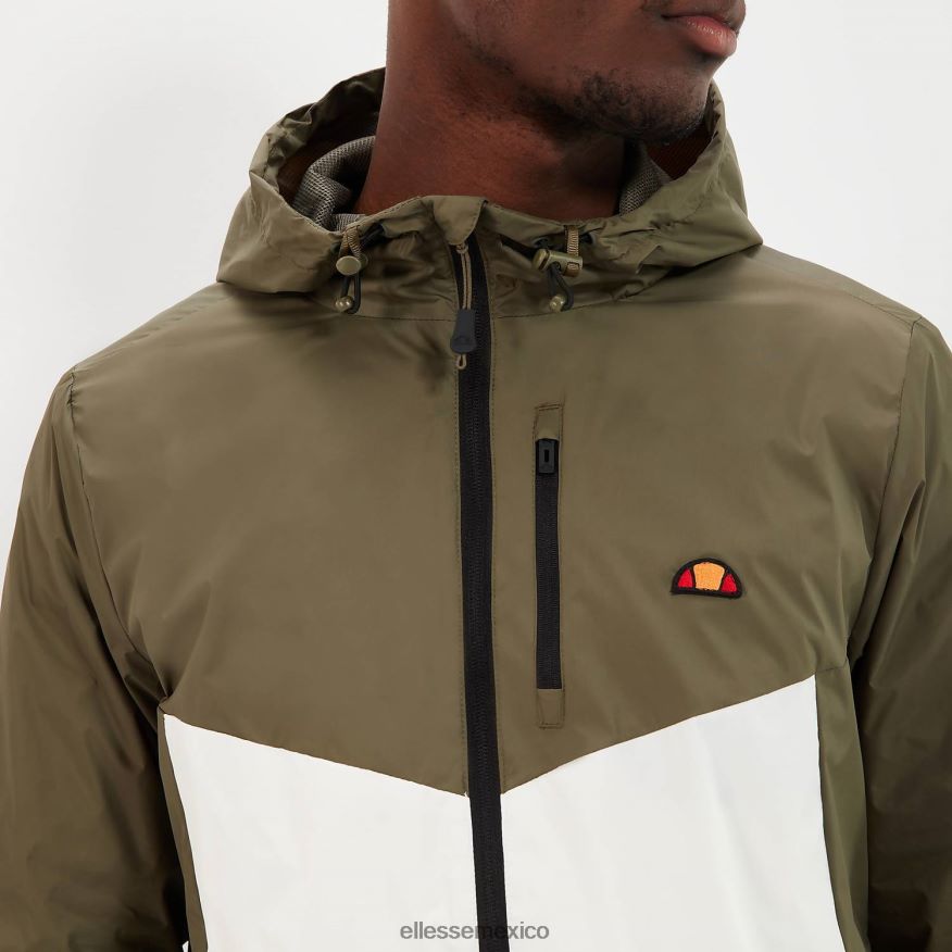 ropa mx Ellesse hombres chaqueta con cremallera completa fracción 2 verde caqui 84X86H276