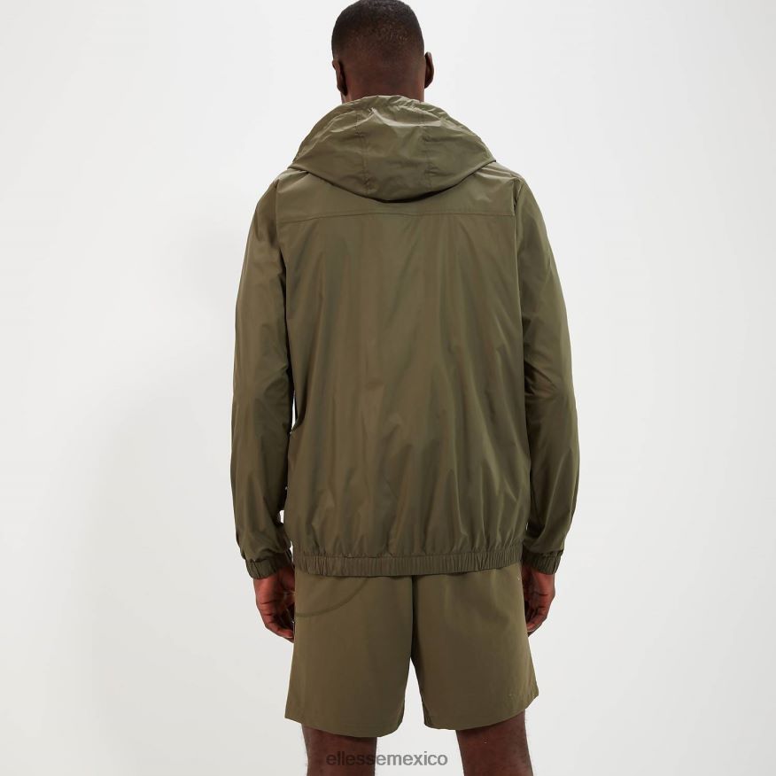 ropa mx Ellesse hombres chaqueta con cremallera completa fracción 2 verde caqui 84X86H276