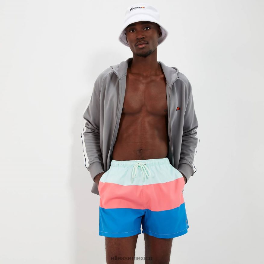 ropa mx Ellesse hombres vespore bañador short azul/rosa azul claro/rosa/azul 84X86H456