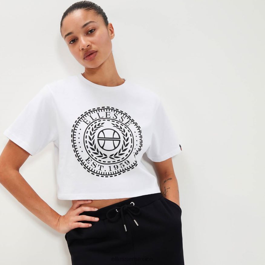 ropa mx Ellesse mujer camiseta corta carala blanco 84X86H94