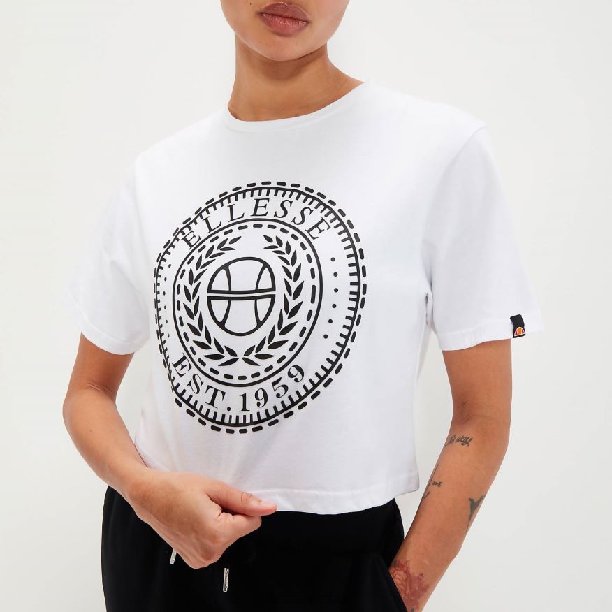 ropa mx Ellesse mujer camiseta corta carala blanco 84X86H94
