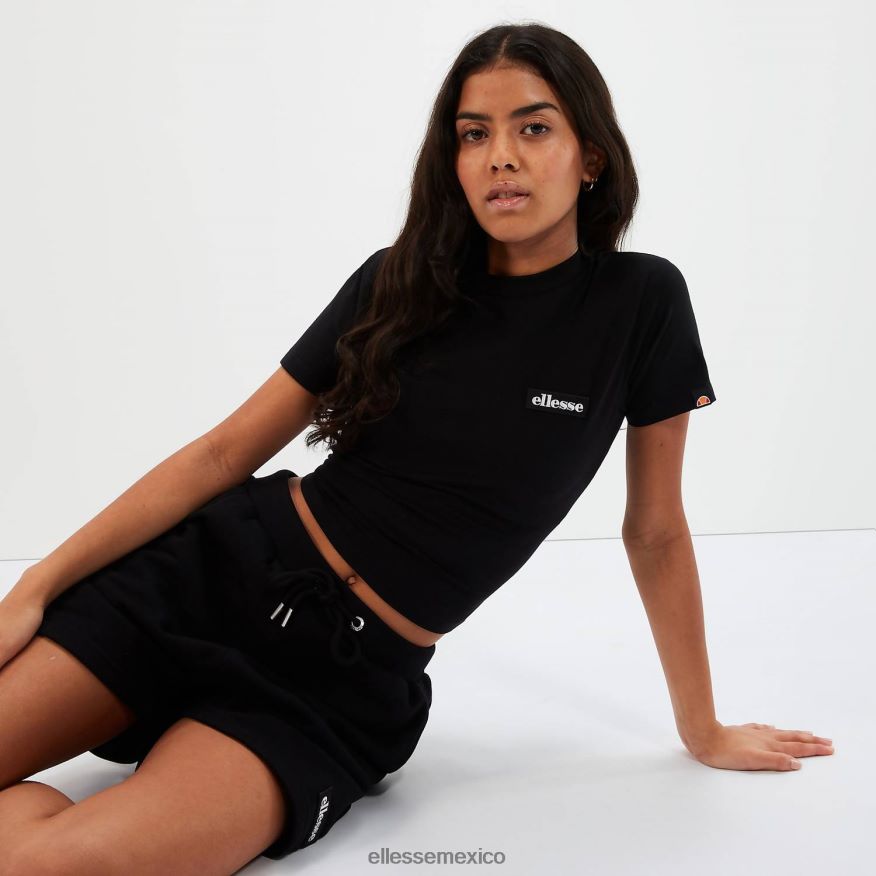 ropa mx Ellesse mujer camiseta corta chelu negro 84X86H85
