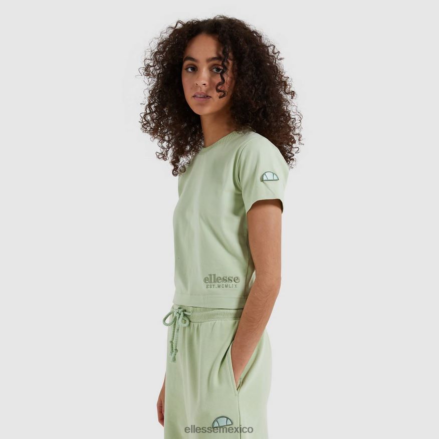 ropa mx Ellesse mujer camiseta corta con gotero verde claro 84X86H545