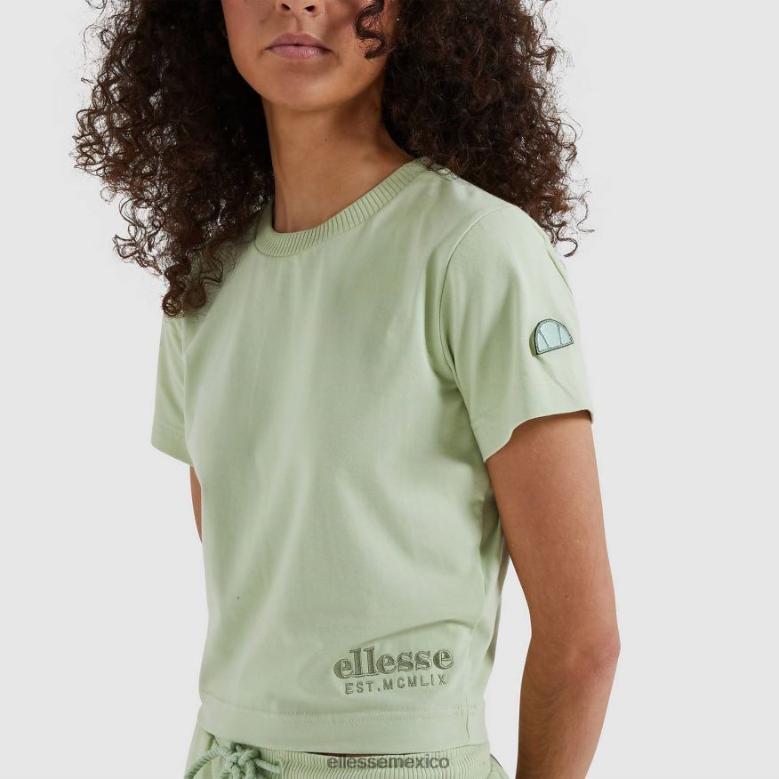 ropa mx Ellesse mujer camiseta corta con gotero verde claro 84X86H545