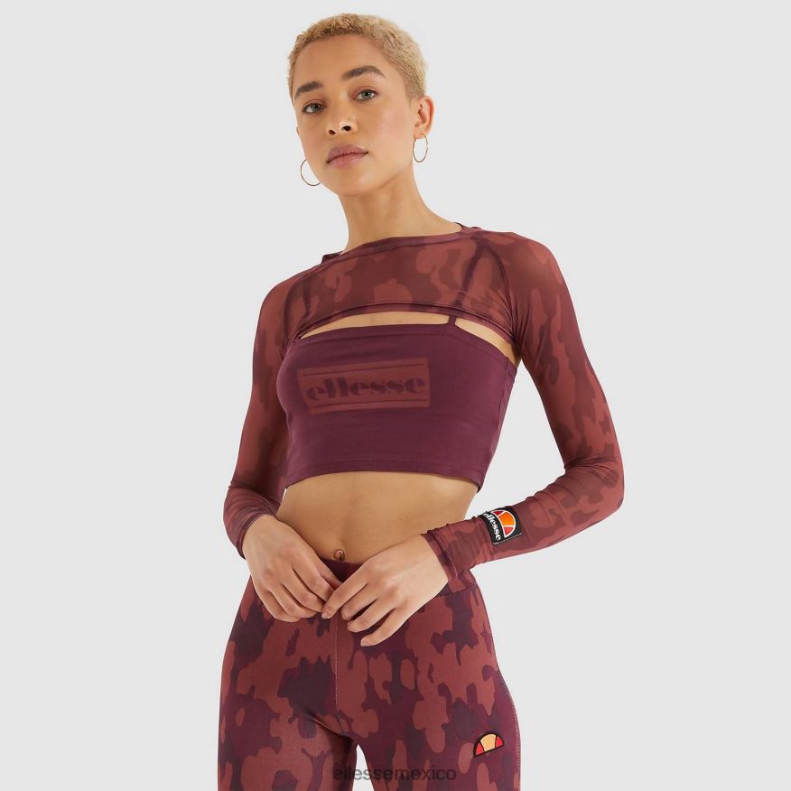 ropa mx Ellesse mujer camiseta corta darol morado oscuro 84X86H203