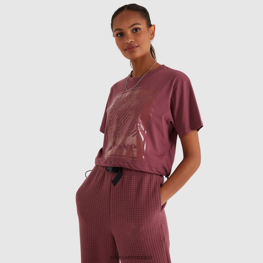 ropa mx Ellesse mujer camiseta corta de almendras Rosa oscuro 84X86H215