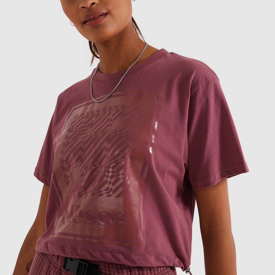ropa mx Ellesse mujer camiseta corta de almendras Rosa oscuro 84X86H215