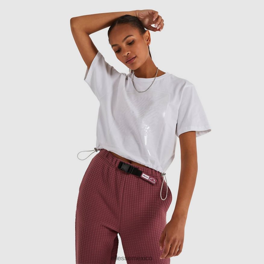 ropa mx Ellesse mujer camiseta corta de almendras blanco 84X86H209