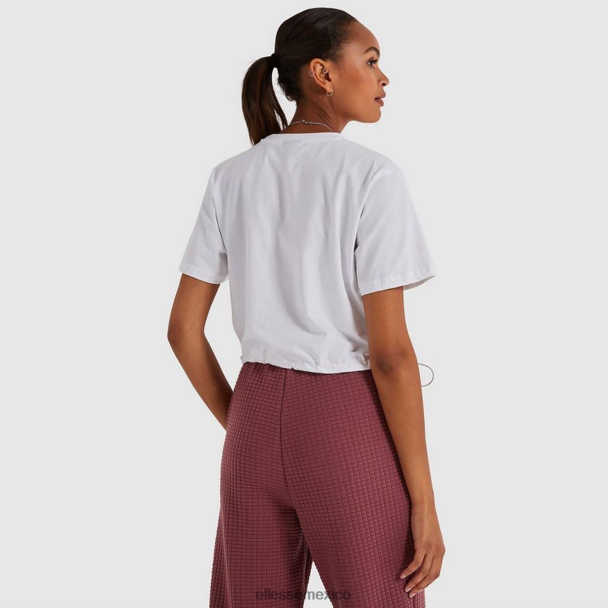 ropa mx Ellesse mujer camiseta corta de almendras blanco 84X86H209