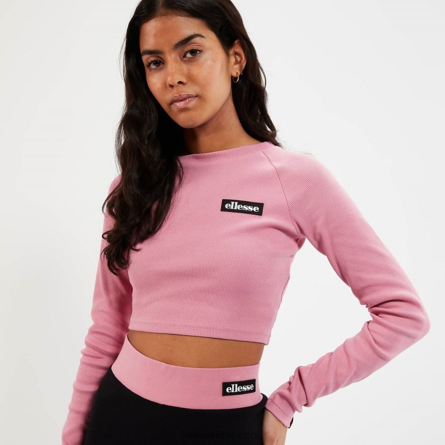 ropa mx Ellesse mujer camiseta corta de manga larga Linny rosa 84X86H91