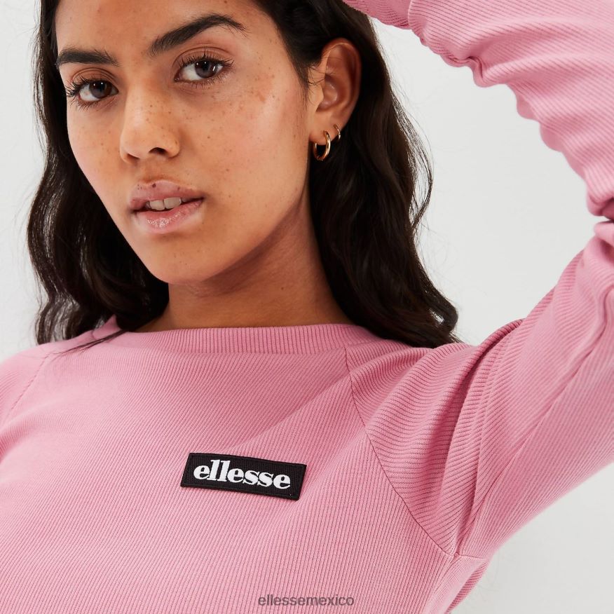 ropa mx Ellesse mujer camiseta corta de manga larga Linny rosa 84X86H91