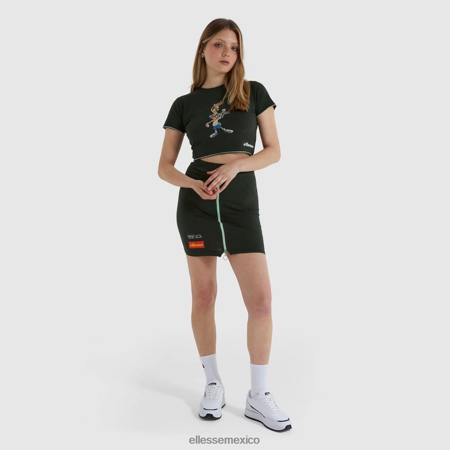 ropa mx Ellesse mujer camiseta corta más tuitera verde 84X86H231