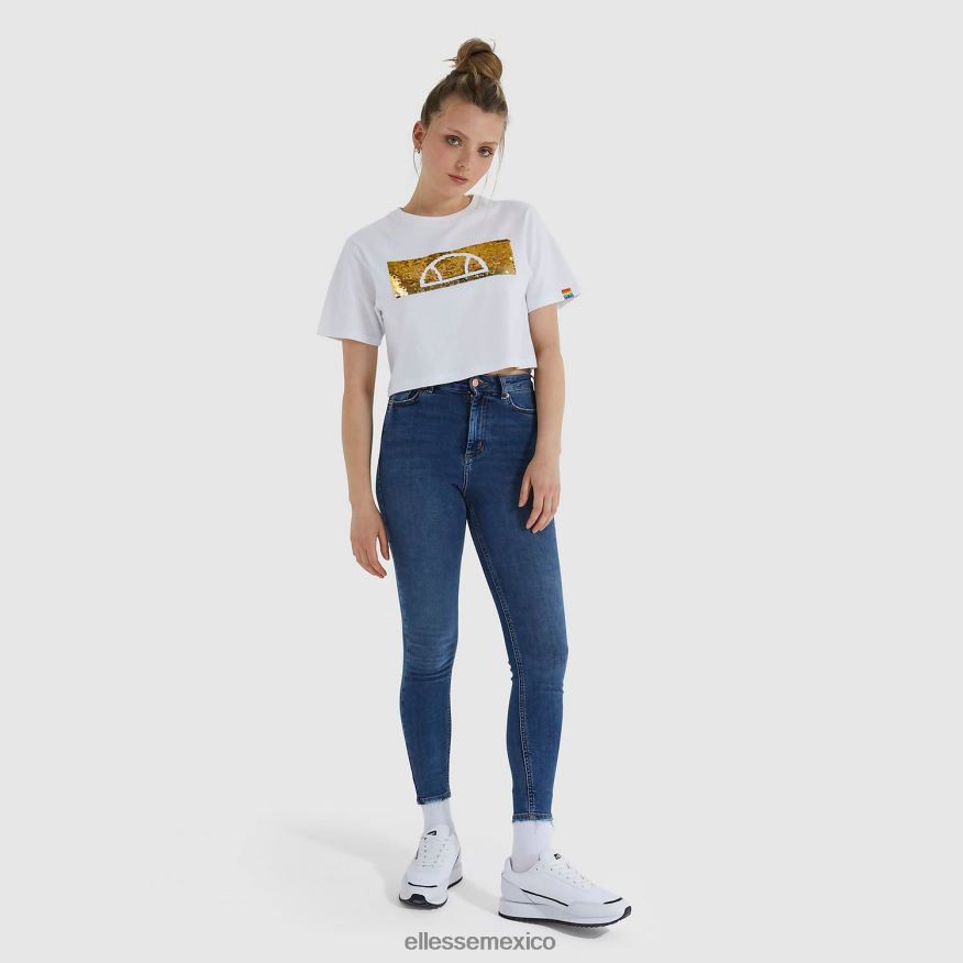 ropa mx Ellesse mujer camiseta corta unicornio blanco 84X86H210