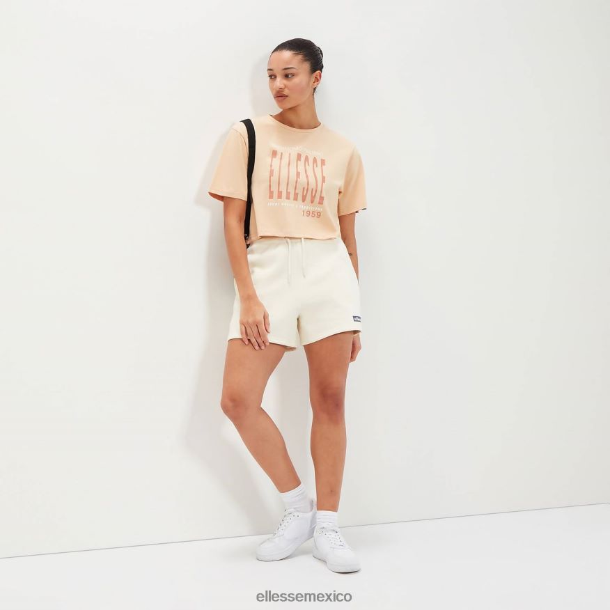 ropa mx Ellesse mujer camiseta corta volia marrón claro 84X86H88