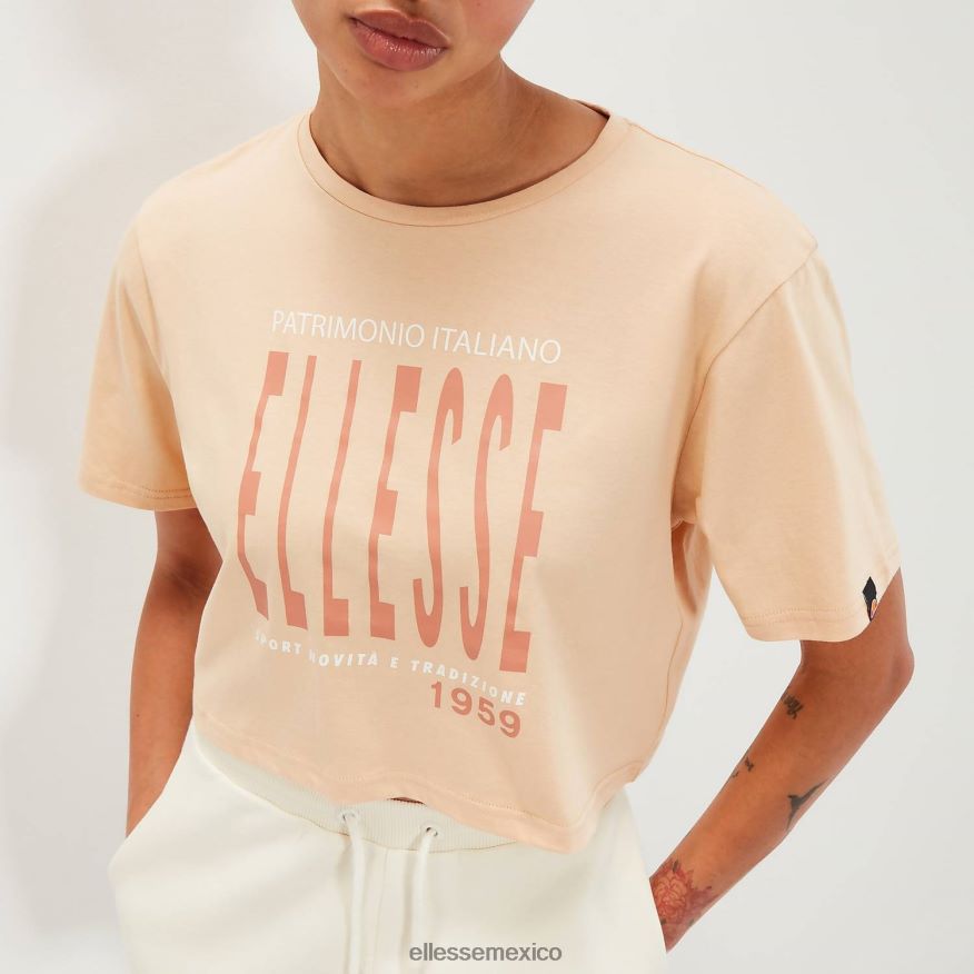 ropa mx Ellesse mujer camiseta corta volia marrón claro 84X86H88