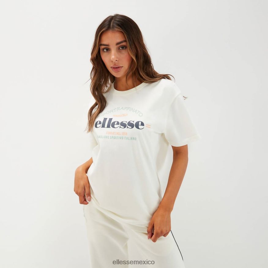 ropa mx Ellesse mujer camiseta tovo oversize blanquecino 84X86H58
