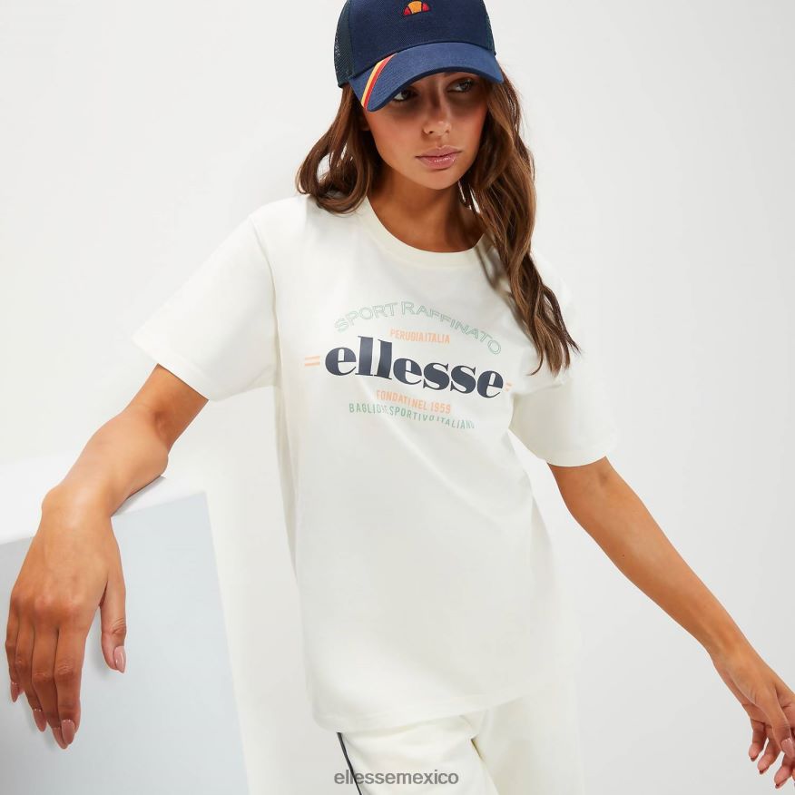ropa mx Ellesse mujer camiseta tovo oversize blanquecino 84X86H58
