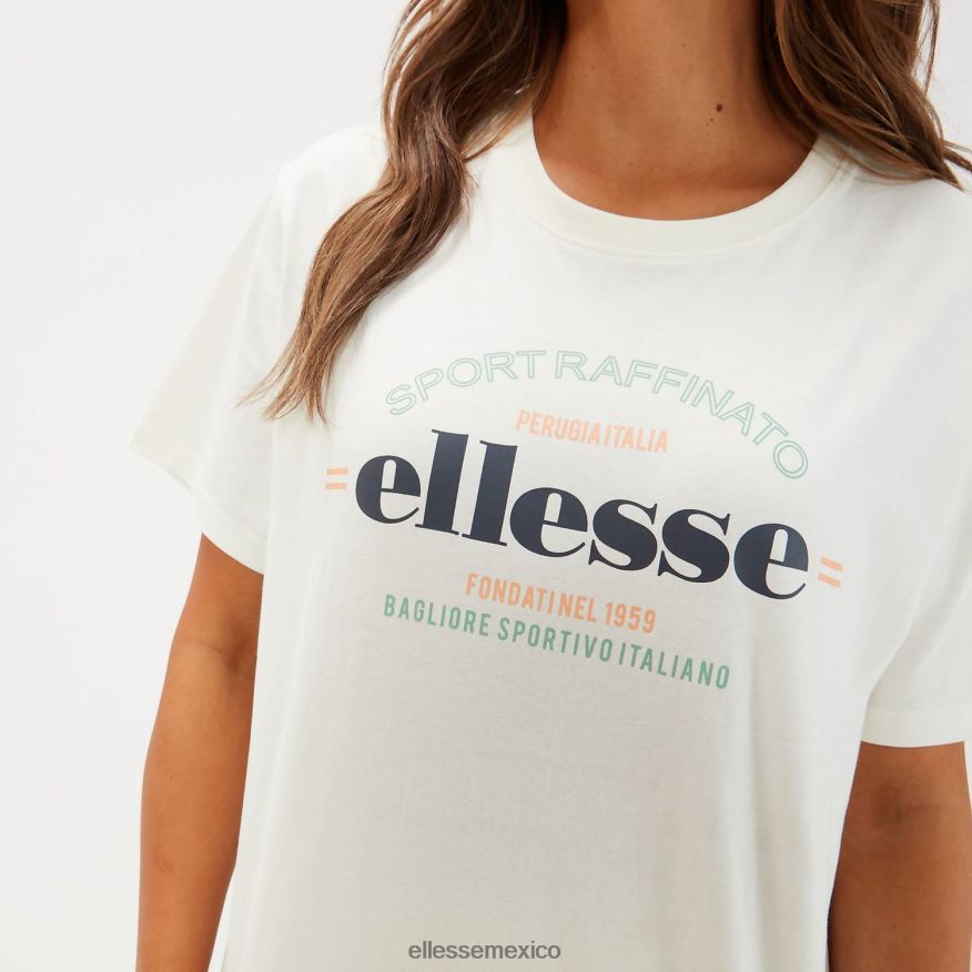 ropa mx Ellesse mujer camiseta tovo oversize blanquecino 84X86H58
