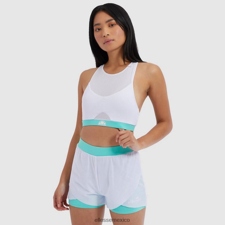 ropa mx Ellesse mujer chaleco corto chrisanto blanco 84X86H242