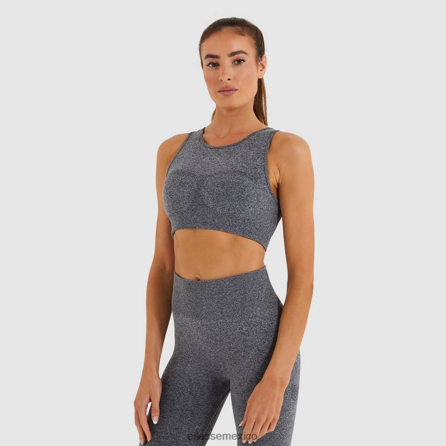 ropa mx Ellesse mujer chaleco corto en llamas marga gris 84X86H200