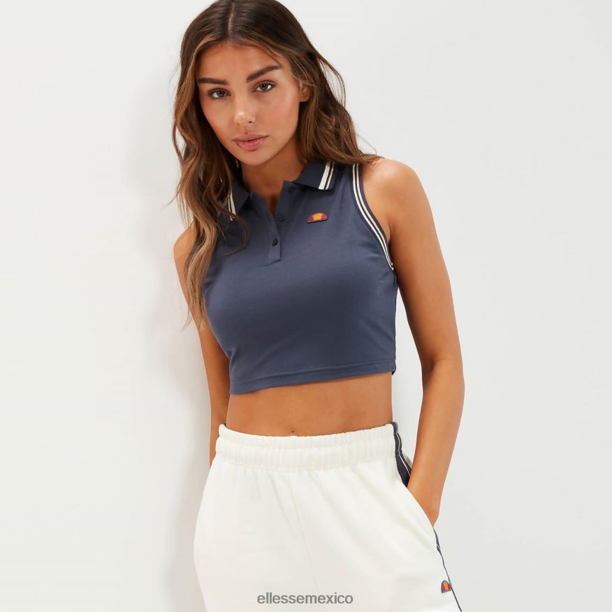 ropa mx Ellesse mujer chaleco corto villati azul oscuro 84X86H51
