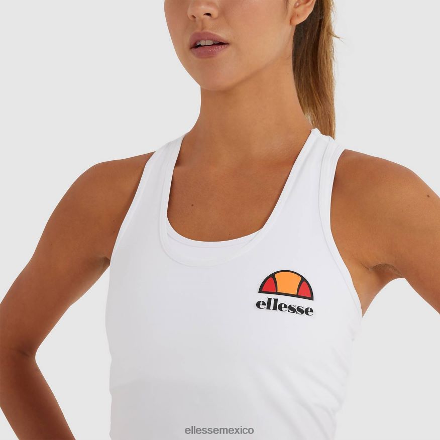 ropa mx Ellesse mujer top curasci sin mangas blanco 84X86H77