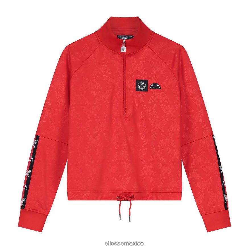 ropa mx Ellesse mujer parte superior de la pista del mañana rojo 84X86H19