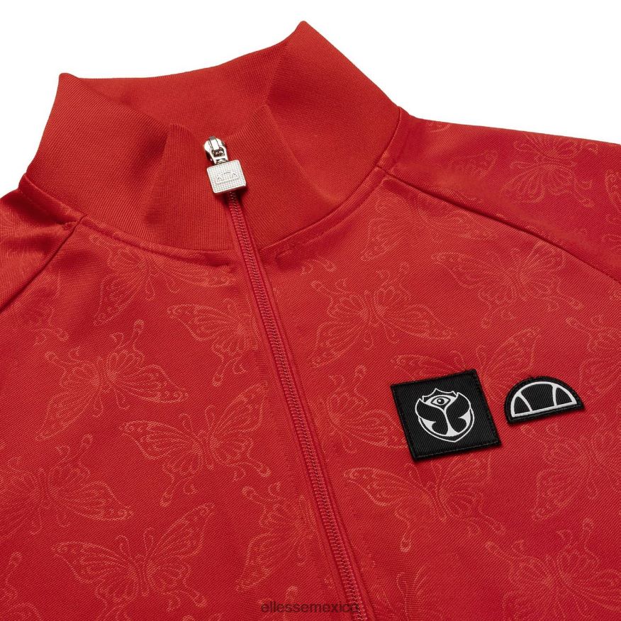ropa mx Ellesse mujer parte superior de la pista del mañana rojo 84X86H19