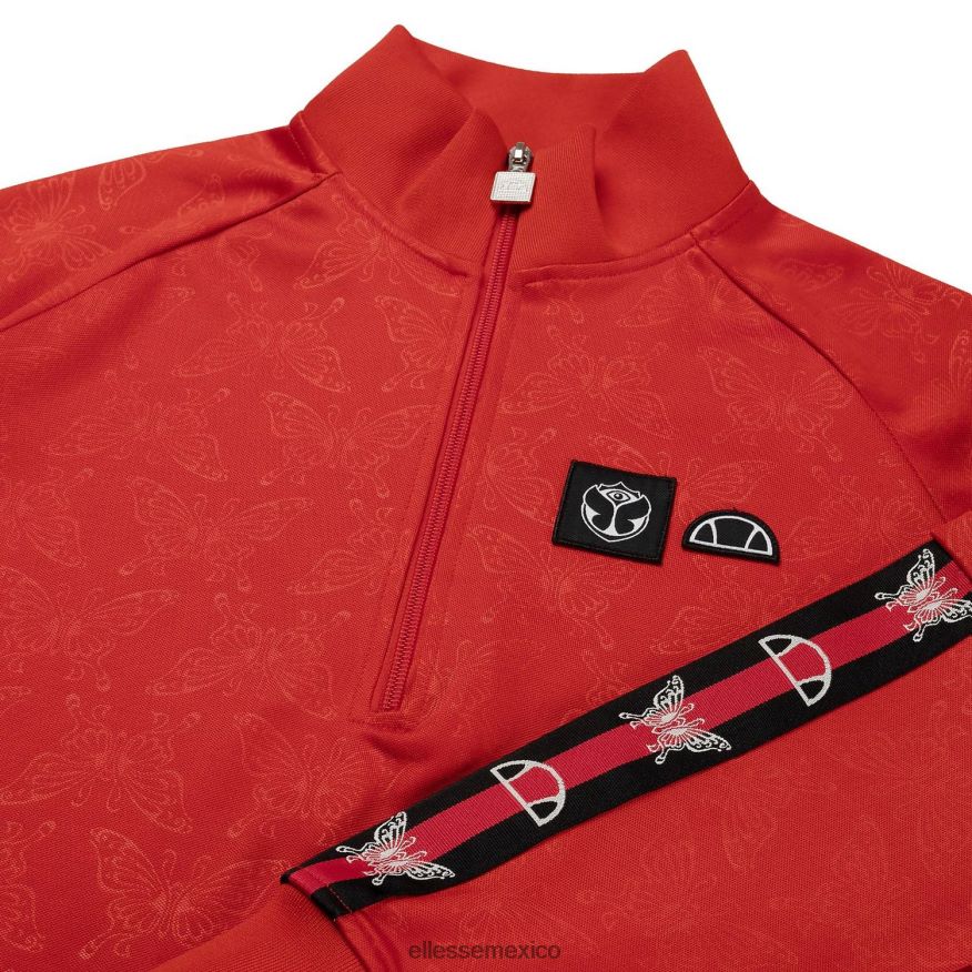 ropa mx Ellesse mujer parte superior de la pista del mañana rojo 84X86H19