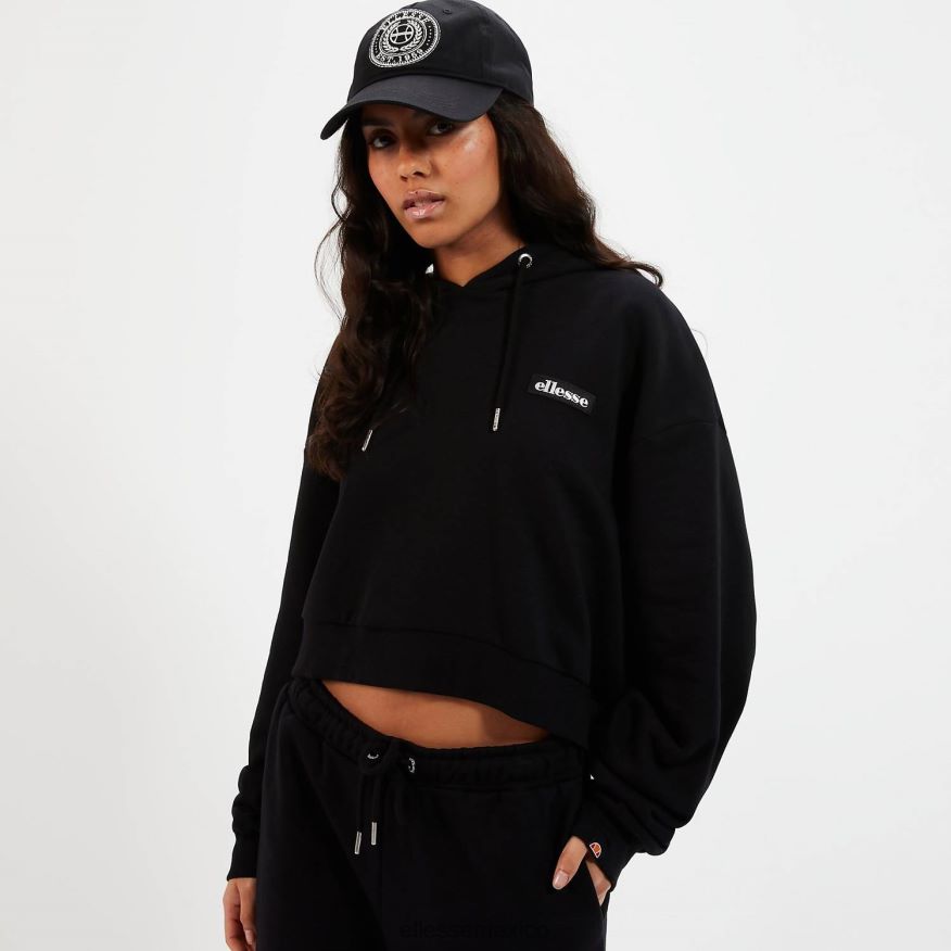 ropa mx Ellesse mujer sudadera con capucha halo negro 84X86H21