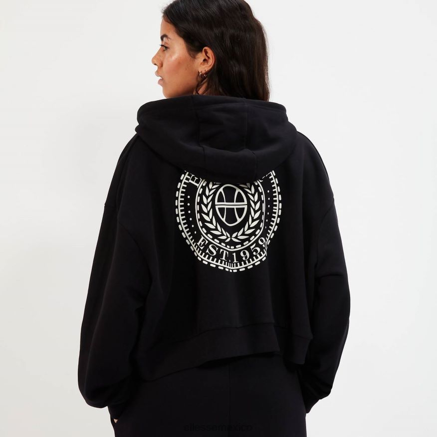 ropa mx Ellesse mujer sudadera con capucha halo negro 84X86H21