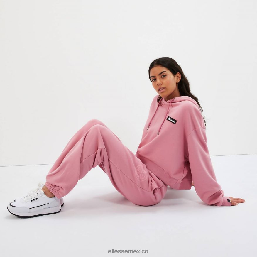 ropa mx Ellesse mujer sudadera con capucha halo rosa 84X86H22