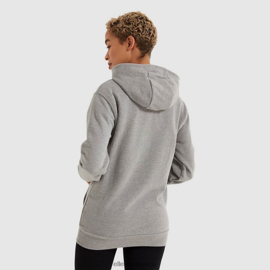 ropa mx Ellesse mujer sudadera con capucha noreo gris 84X86H39