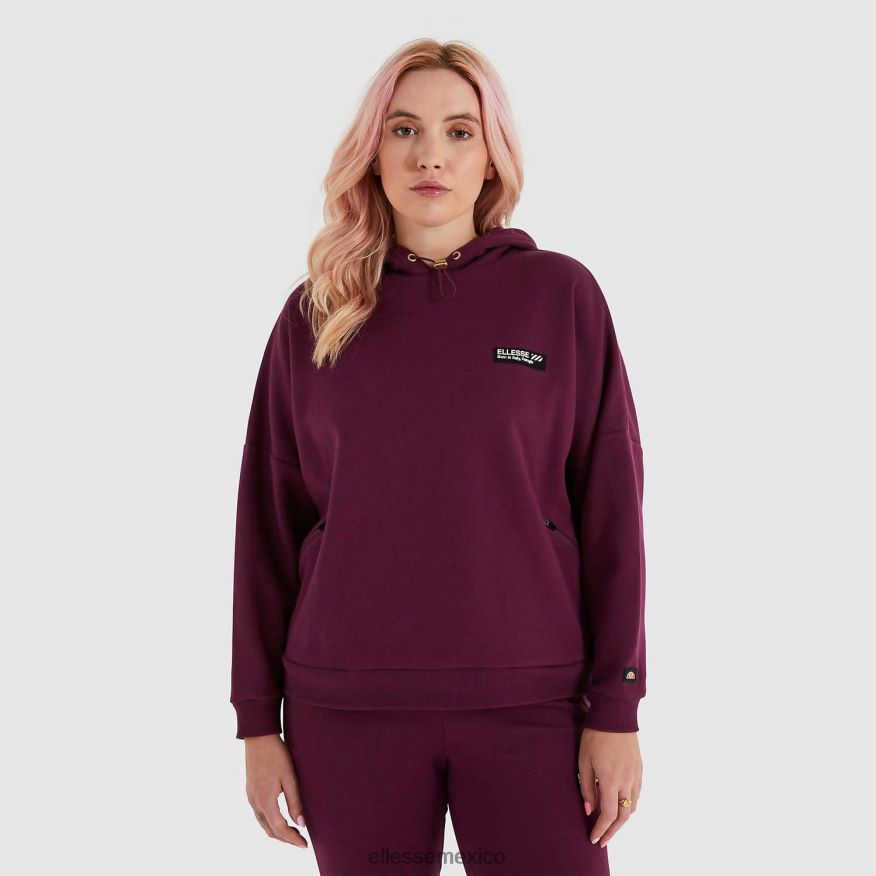 ropa mx Ellesse mujer sudadera con capucha semprevisa morado oscuro 84X86H175