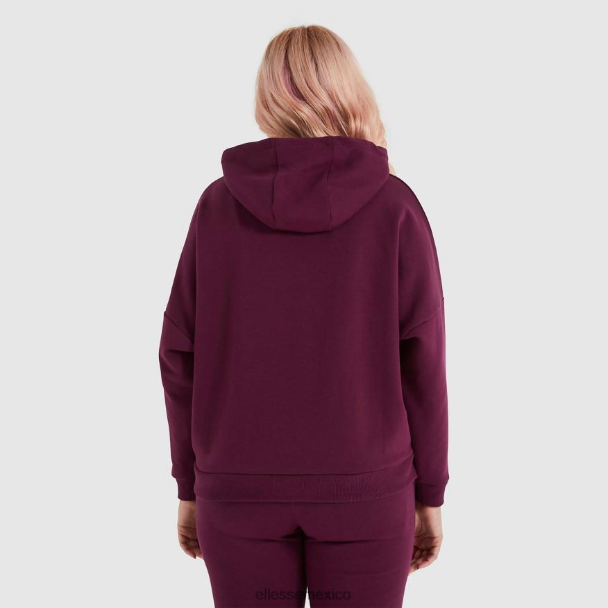 ropa mx Ellesse mujer sudadera con capucha semprevisa morado oscuro 84X86H175
