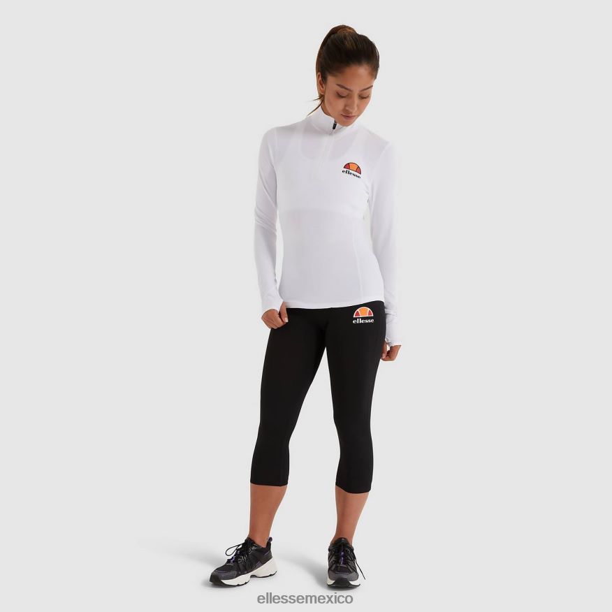 ropa mx Ellesse mujer sofira top con cremallera 1/4 blanco 84X86H95